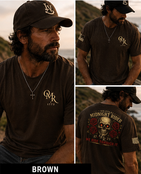 Christian Patriotic T-Shirt | Midnight Rider We Ride Through It Cinco Edition Signature | Liberty-In-One | Liberty & Victory