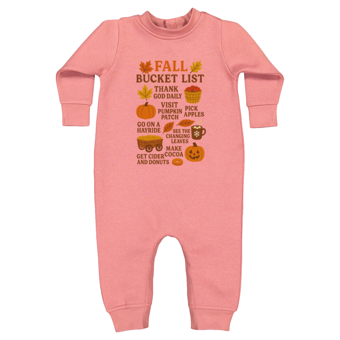 Hoodie – Fall Bucket List Infant Fleece Bodysuit