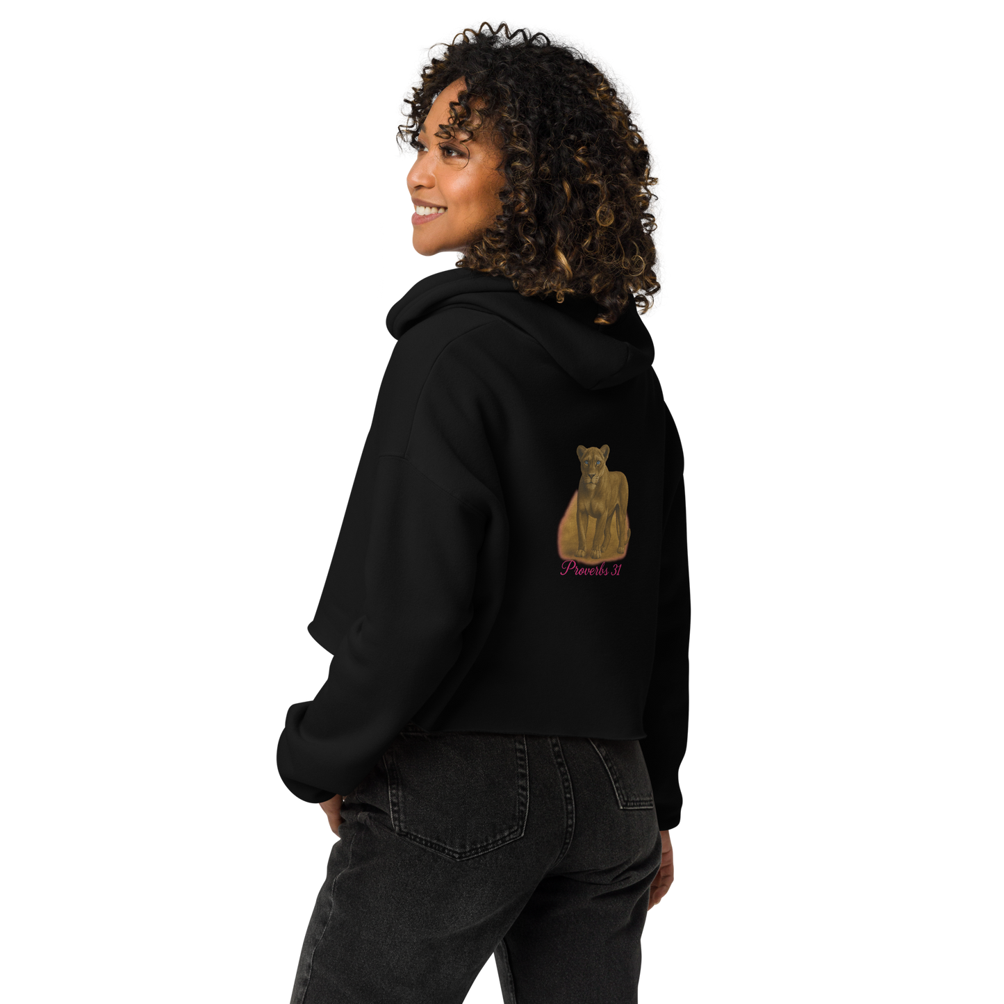 Proverbs 31 Lioness Cropped Ultra Elite Hoodie – Strength & Grace