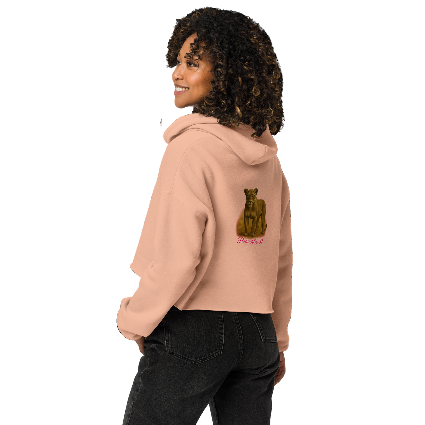 Proverbs 31 Lioness Cropped Ultra Elite Hoodie – Strength & Grace