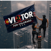 Double-Sided | Campaign Supporter Flag Victor for Colorado | Double-Sided | American Flag + Colorado Emblem | Liberty-In-One | Veteran-Owned | Liberty & Victory Co.