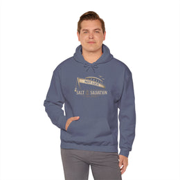 Coastal Faith Hoodie | Salt & Salvation "Not Luck" Nautical Anchor Sweatshirt | Veteran-Owned | Liberty & Victory Co.