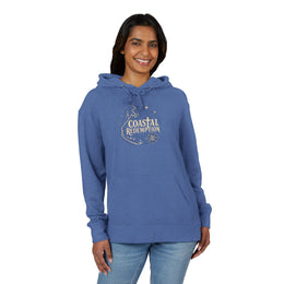 Coastal Faith Hoodie | Coastal Redemption Lighthouse & Compass French Terry Pullover | Salt & Salvation | Veteran-Owned | Liberty & Victory Co.