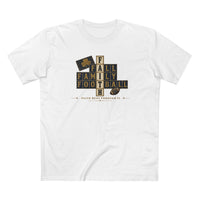 Faith & Sport | Fall Family Football — T-Shirt Faith Runs Through It-Notre Dame Edition | Game Day Faith Tee | Veteran-Owned Small Business | Liberty & Victory Co.
