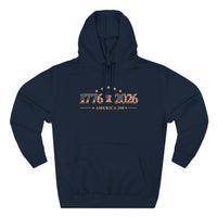 Independence 1776–2026 Hoodie — America 250 Vintage Flag Pullover
