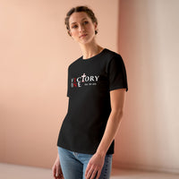 Faith & Sport Women's T-Shirt | Victory One Minimalist Logo Tee | Veteran-Owned | Liberty & Victory Co.
