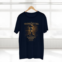 Patriotic Veteran T-Shirt | Freedom Isn't Free Front Print | Memorial Tee | Liberty & Victory Co.