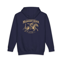 Christian Patriotic Hoodie | Midnight Rider 1775 Signature Line | Liberty-In-One | Liberty & Victory