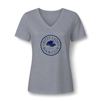 Book Club V-Neck Tee | Gritty Ladies Book Club — Women’s Relaxed Reading Shirt Scratching Beneath the Surface | Liberty & Victory Co.