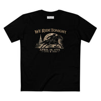 We Ride Tonight Tee — Essential Revere April 18, 1775 Edition w/ Battle Flag