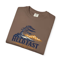 Christian T-Shirt | Held Fast Through Every Season | Psalm 112:7 | High Altitude Veteran-Owned | Liberty & Victory Co.