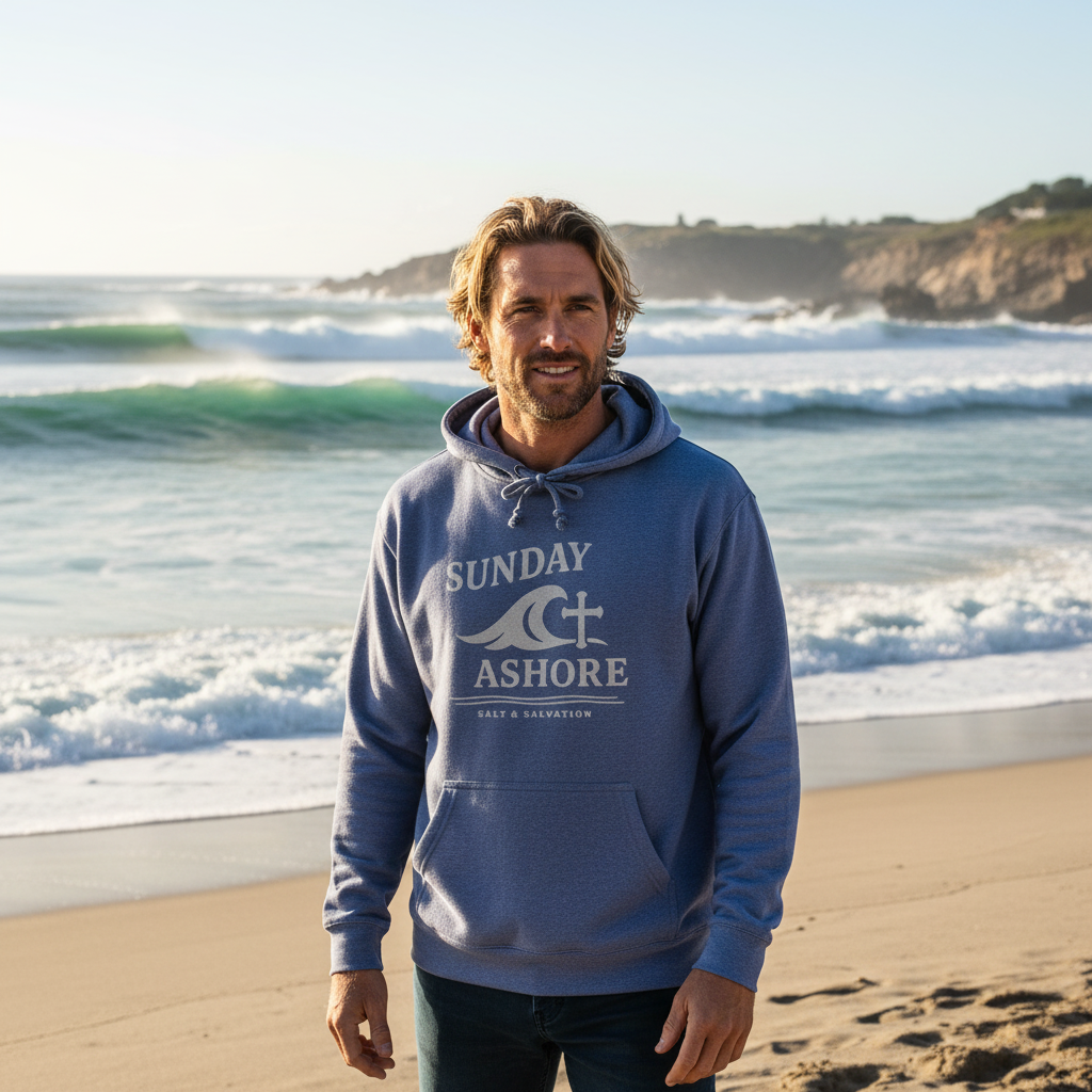 Salt & Salvation Coastal Hoodie – Faith-Inspired Pullover