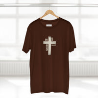 Christian T-Shirt | Rustic Wood Cross In God We Trust Faith Tee | Veteran-Owned | Liberty & Victory Co.