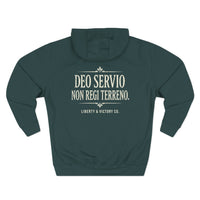 Christian Patriotic Hoodie | Deo Servio — Front & Back Graphic | Everyday Essentials | Liberty-In-One | Liberty & Victory