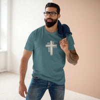Christian T-Shirt | Rustic Wood Cross In God We Trust Faith Tee | Veteran-Owned | Liberty & Victory Co.