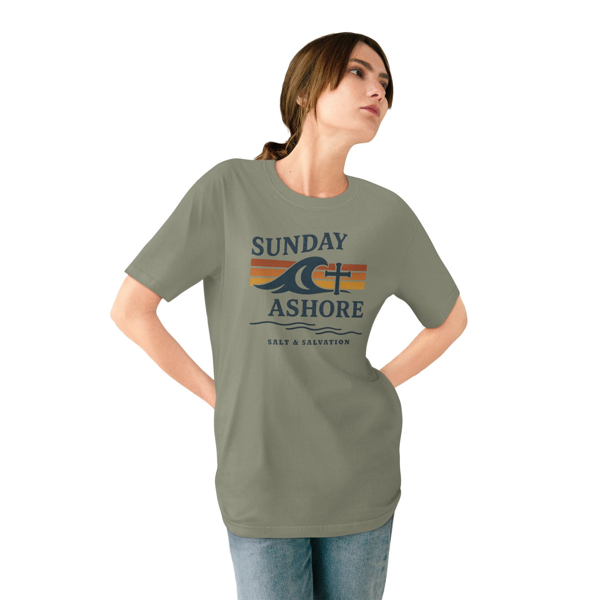 Sunday Ashore T-Shirt — Vintage Coastal Surf Tee