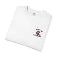 Christian T-Shirt | Rooted at Altitude | Front + Back | Cross + Mountain Roots | Faith • Family • Freedom | Wonder & Wander | Signature Line | Veteran-Owned | Liberty & Victory Co.