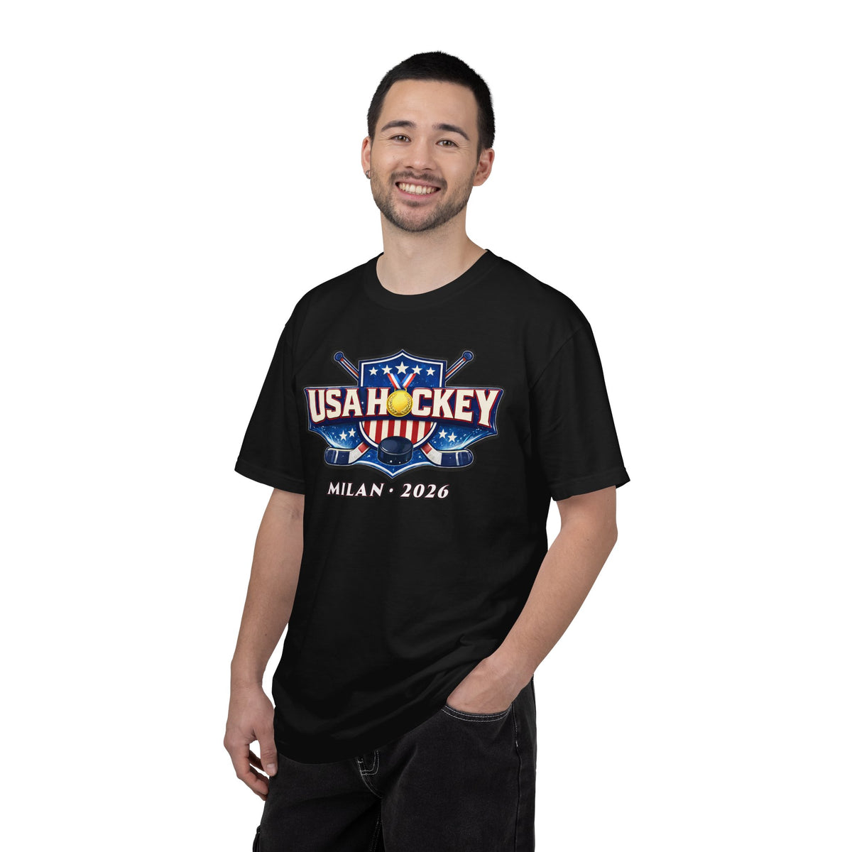 USA Hockey Milan 2026 T-Shirt — Michigan Connection Hockey Fan Tee