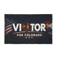 Double-Sided | Campaign Supporter Flag Victor for Colorado | Double-Sided | American Flag + Colorado Emblem | Liberty-In-One | Veteran-Owned | Liberty & Victory Co.