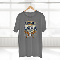 Faith & Sport T-Shirt | Tigers Faithful Vintage Baseball Crest Tee | Victory-In-One | Liberty & Victory