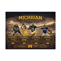 Michigan Wolverines Poster | University of Michigan Legacy in Sports Championship Wall Art | Victory-One | Liberty & Victory