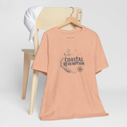 Coastal Faith T-Shirt | Coastal Redemption Nautical Chart Compass Tee | Salt & Salvation | Veteran-Owned | Liberty & Victory Co.
