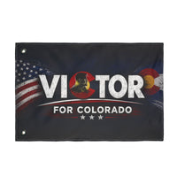 Double-Sided | Campaign Supporter Flag Victor for Colorado | Double-Sided | American Flag + Colorado Emblem | Liberty-In-One | Veteran-Owned | Liberty & Victory Co.