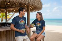 Christian Coastal T-Shirt | Margaritas & Mercy Vintage Sunset Palm Garment-Dyed Tee | Salt & Salvation | Liberty & Victory