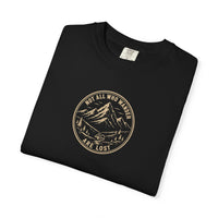 Mountain Faith | Not All Who Wander Are Lost — Heritage Tee | Going Fast Enough to Get There | Veteran-Owned Small Business | Liberty & Victory Co.