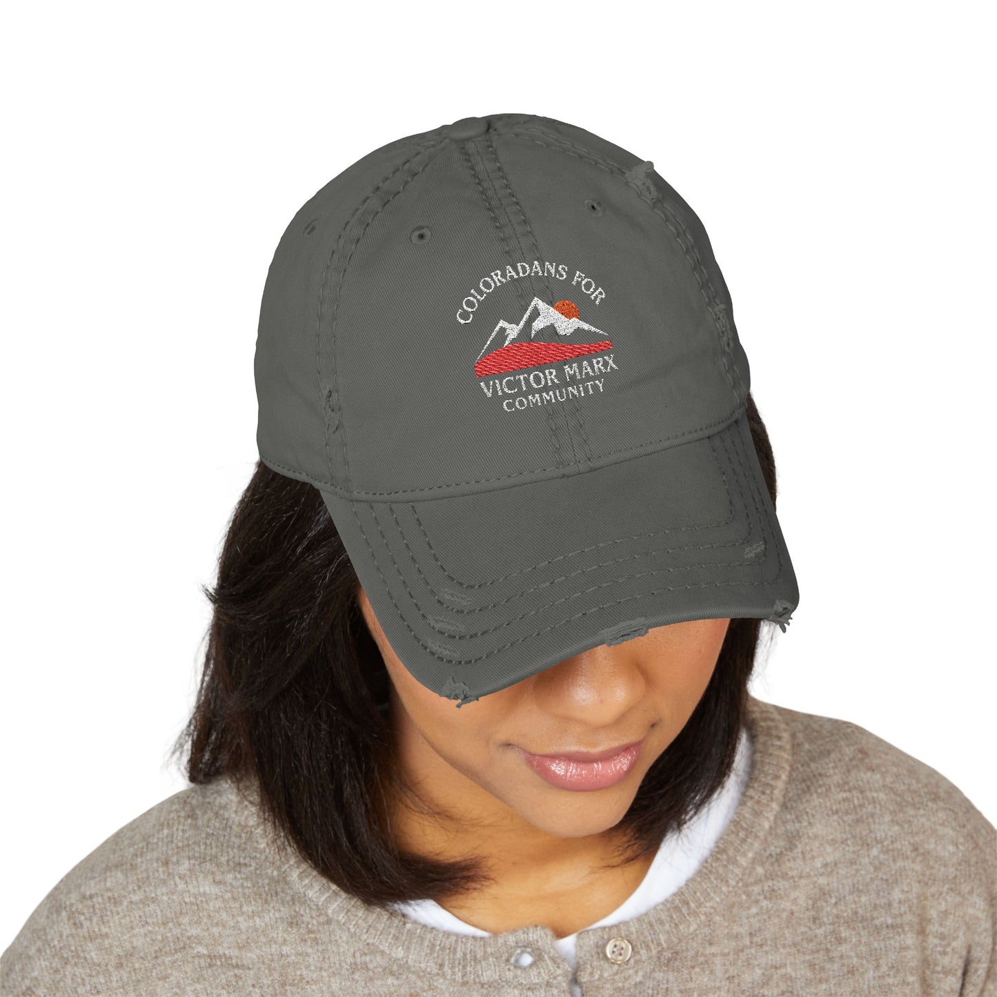 Victor Marx for Colorado | Distressed Embroidered Dad Hat | CFVM | Liberty & Victory Co.