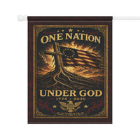 Patriotic Garden Flag | One Nation Under... 1776–2026 Founders Line | America 250 | Liberty & Victory