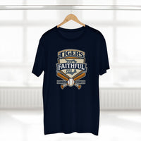 Faith & Sport T-Shirt | Tigers Faithful Vintage Baseball Crest Tee | Victory-In-One | Liberty & Victory