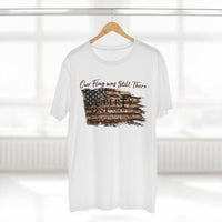 Patriotic T-Shirt | Our Flag Was Still There | Distressed American Flag Tee | Liberty & Victory