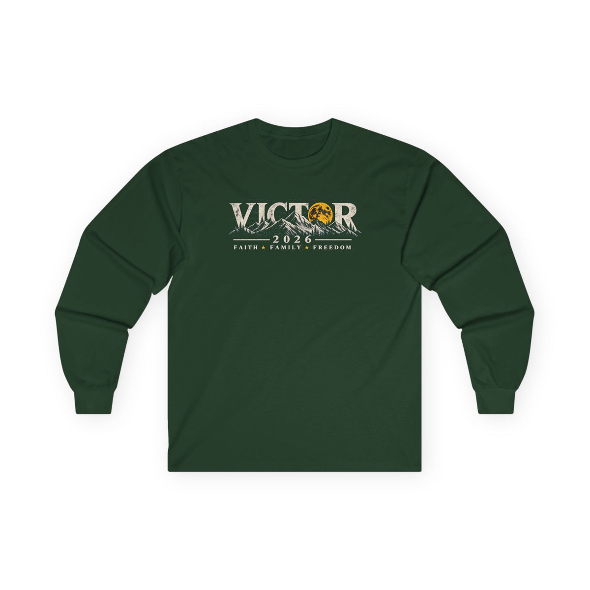 Coloradans for Victor Marx | Victor 2026 — Faith, Family, Freedom Long-Sleeve Tee | CFVM | Liberty & Victory Co.