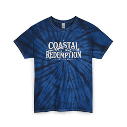 Coastal Faith T-Shirt | Coastal Redemption Est. 33 AD Tie-Dye Wave Graphic | Signature Line | Veteran-Owned | Liberty & Victory Co.