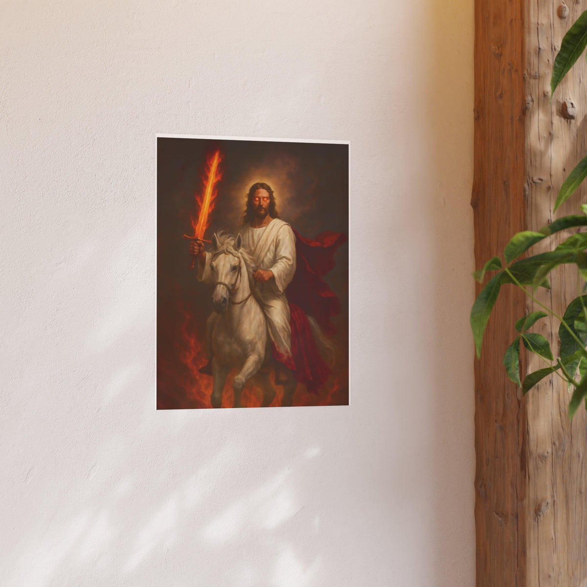 Jesus on White Horse Poster | Religious Wall Art Print