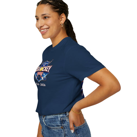 Patriotic T-Shirt | USA Hockey Milan 2026 | Team USA Women's Hockey Victory Design | Liberty & Victory