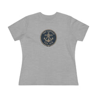 Nautical 'The Captain' Women's Cotton Tee – Vintage Anchor Sunset Graphic