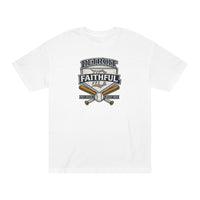 Faith & Sport T-Shirt | Detroit Faithful Crossed Bats Vintage Baseball Tee | Victory-In-One | Liberty & Victory
