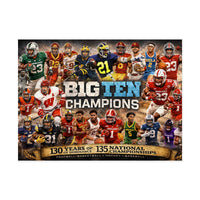 Big Ten Champions Poster | College Football Basketball Hockey Baseball Legends & Leaders Wall Art | Victory-One | Liberty & Victory