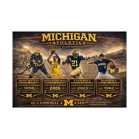 Michigan Wolverines Poster | University of Michigan Legacy in Sports Championship Wall Art | Victory-One | Liberty & Victory