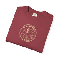 Mountain Faith | Not All Who Wander Are Lost — Heritage Tee | Going Fast Enough to Get There | Veteran-Owned Small Business | Liberty & Victory Co.