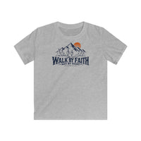 Mountain Faith| Walk by Faith — Two Brothers Youth T-Shirt 2 Corinthians 5:7 Mountain Graphic | Veteran-Owned Small Business | Liberty & Victory Co.