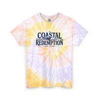 Coastal Redemption Tie-Dye Tee — Nautical Blue Cotton T-Shirt