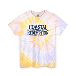 Coastal Faith T-Shirt | Coastal Redemption Est. 33 AD Tie-Dye Wave Graphic | Signature Line | Veteran-Owned | Liberty & Victory Co.