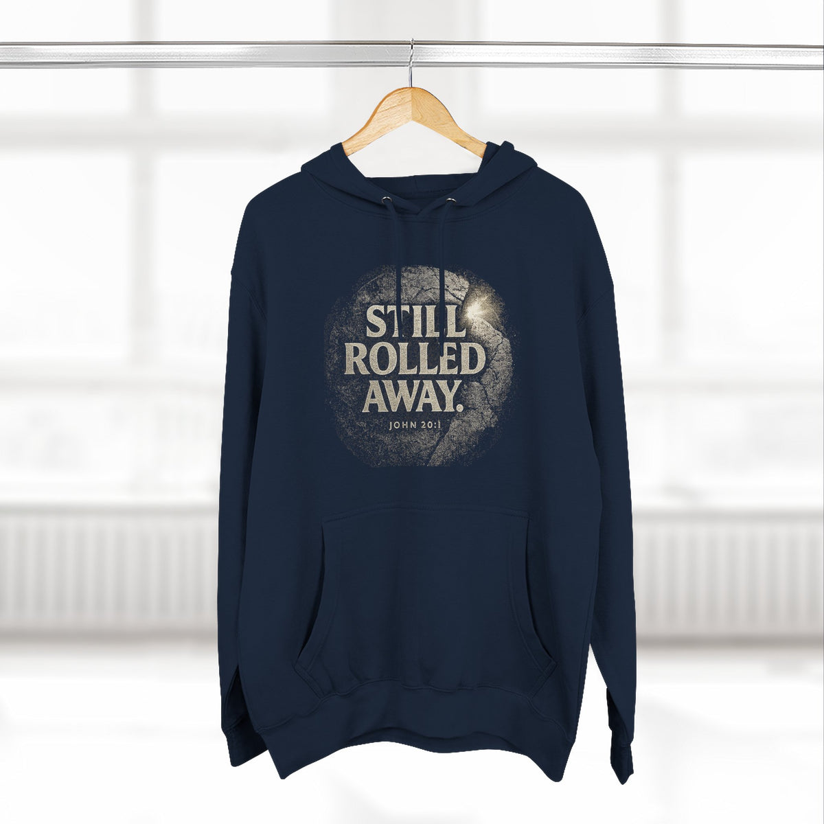 Christian Easter Hoodie | Still Rolled Away Scripture Sweatshirt | Veteran-Owned | Liberty & Victory
