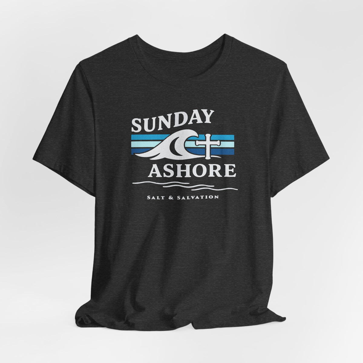 Sunday Ashore Beach Tee | Coastal Surf Faith T-Shirt