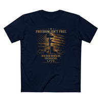 Patriotic Veteran T-Shirt | Freedom Isn't Free Front Print | Memorial Tee | Liberty & Victory Co.
