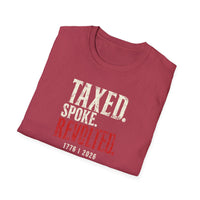 Patriotic History T-Shirt | Taxed. Spoke. Revolted. 1776 Founders Line | Liberty-In-One | Liberty & Victory