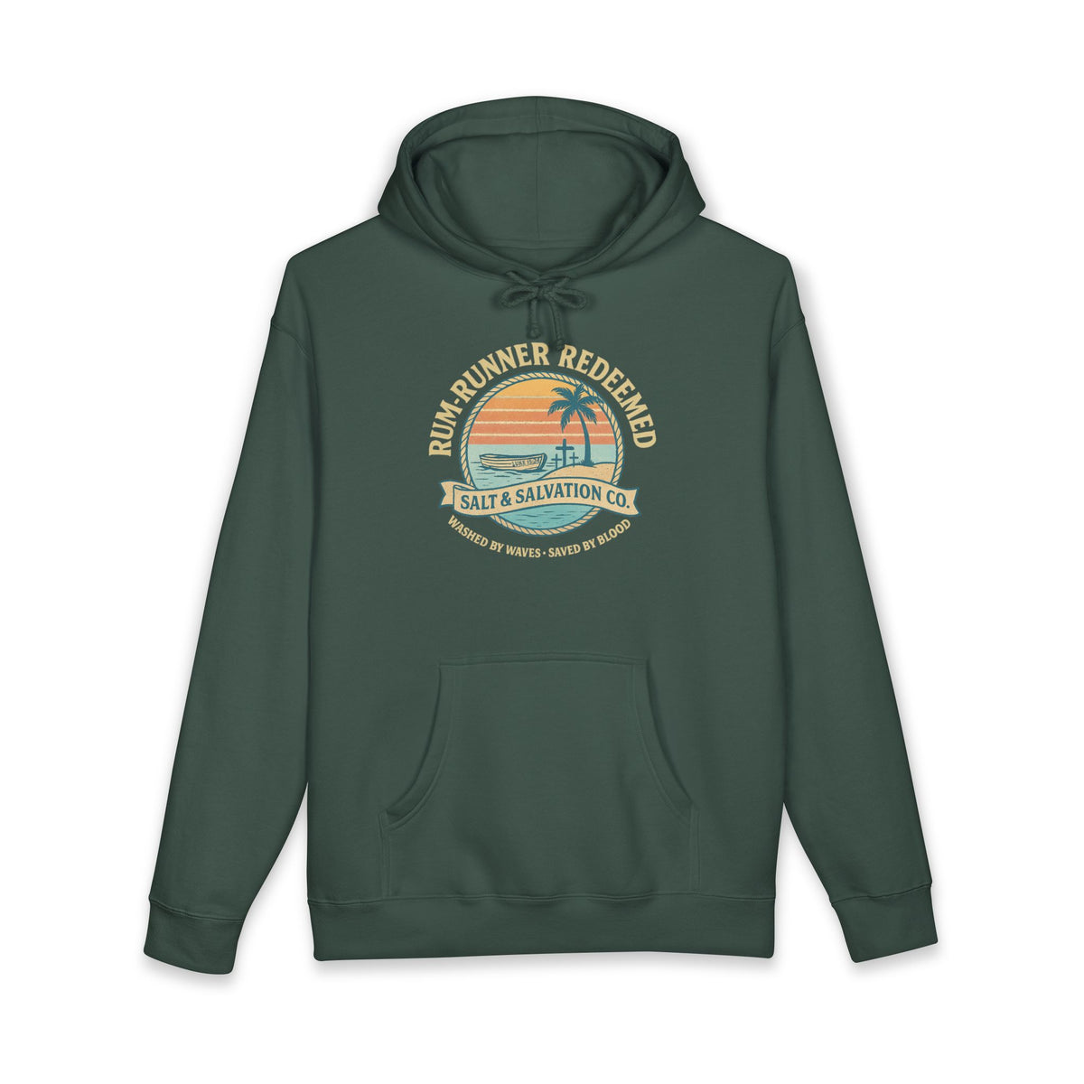 Rum Runner Redeemed Hoodie — Salt & Salvation Coastal Sweatshirt